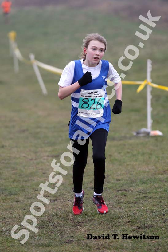 No 826 Under-15s girls, North East Harrier League, Wrekerton, Gateshead.